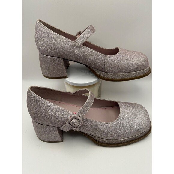 Steve Madden JDRAMA Girls Mary Janes Platform Glitter Pink Size 6 NEW - Picture 3 of 8